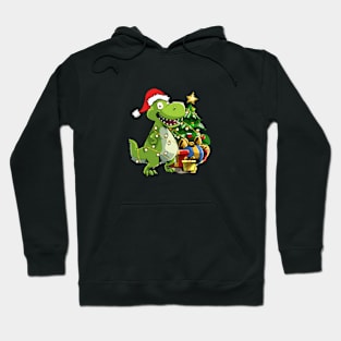 Christmas Dinosaur T-Rex Hoodie